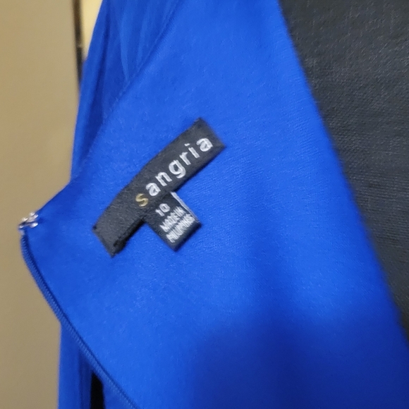 Sangria Royal Blue & Black Block Dress - Picture 6 of 10